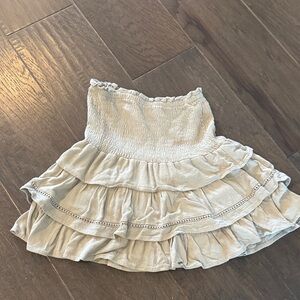 Vintage Havana light green Tiered Ruffle Skirt for Girls